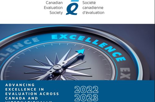 An image of a compass with the text Canadian Evaluation Society, Advancing excellence in evaluation across Canada and internationally.